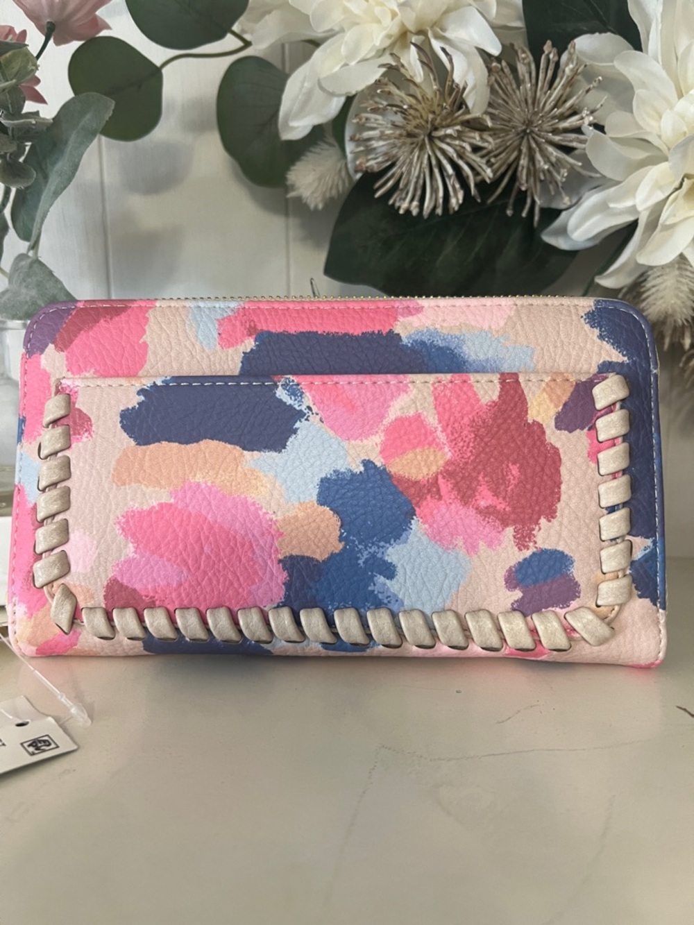 Style & Co. Pink Multi Abstract Print Women's Wallet